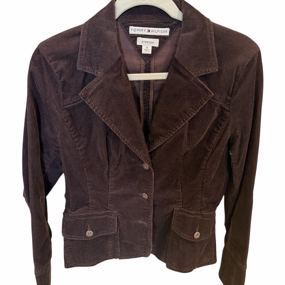 Tommy Hilfiger Dark Brown Corduroy Blazer Jacket